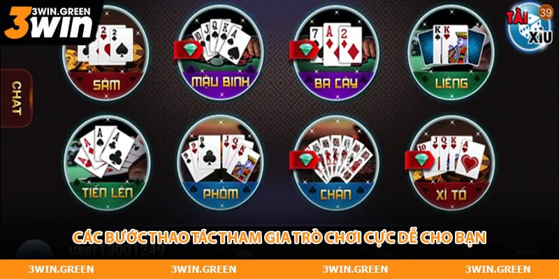 Các bước thao tác tham gia trò chơi cực dễ cho bạn